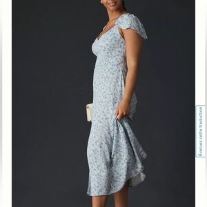 Reformation Blue Floral Dress